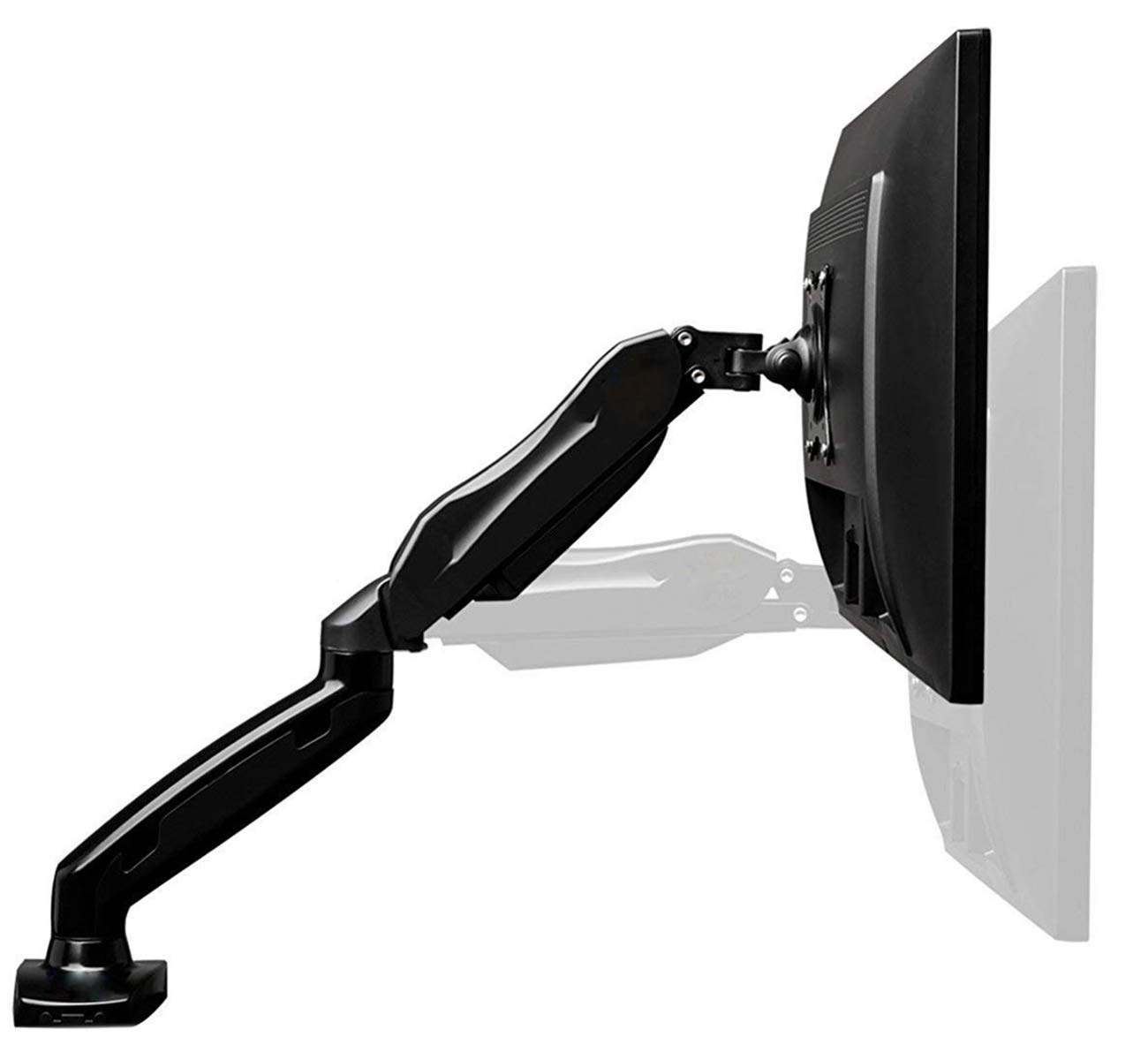 17''-27'' Computer Screen Monitor Mount Stand Full Motion Swivel Monitor Arm Gas Spring from 4.4lbs to 14.3lbs