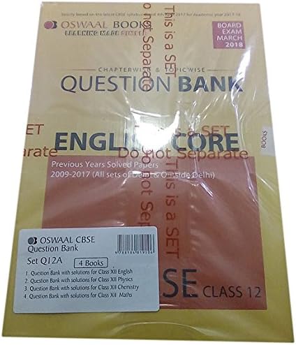 Oswaal CBSE Chapterwise/Topicwise Question Bank for Class 12 English Core