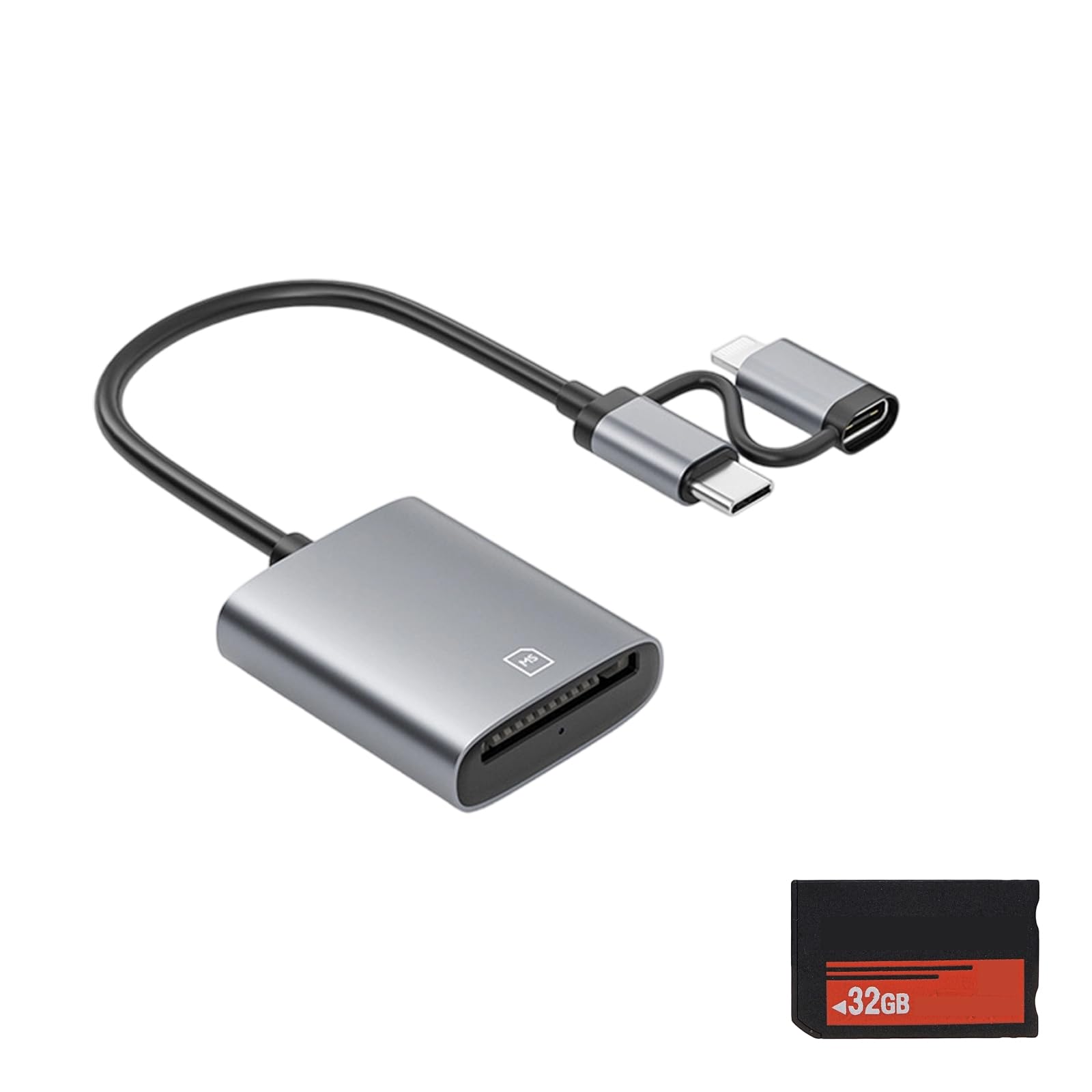 COOLHOOD Set di bastoncini e lettori di trasferimento dati ad alta velocità con archiviazione multipla per riprese continue Fotografia Lettore in metallo ABS