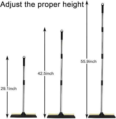 Vista 15 de Herramienta de limpieza de escobilla de ventana limpiador de ventana escobilla de limpiaparabrisas de coche, esponja de limpieza y escobilla de Negro