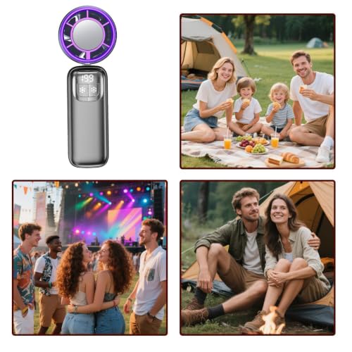 Ventilador de mano recargable de 3600mAh para refrescarse del calor en el dormitorio 5