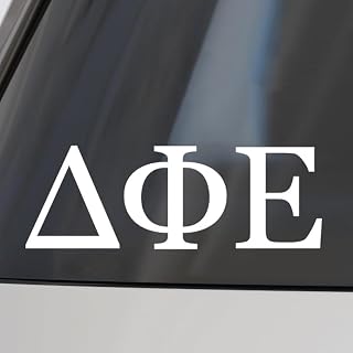 Sorority Shop Delta Phi Epsilon Car Decal Sticker- Greek Letters Design, Officially Licensed Delta Phi Epsilon Sorority Window Sticker