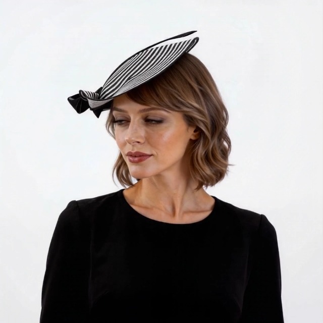 9368 Fashion Cupid Zebra Womens Dress Fascinator Straw Hat A003 Black Lawliet Fashion Cupid Zebra Womens Dress Fascinator Straw  main image 4
