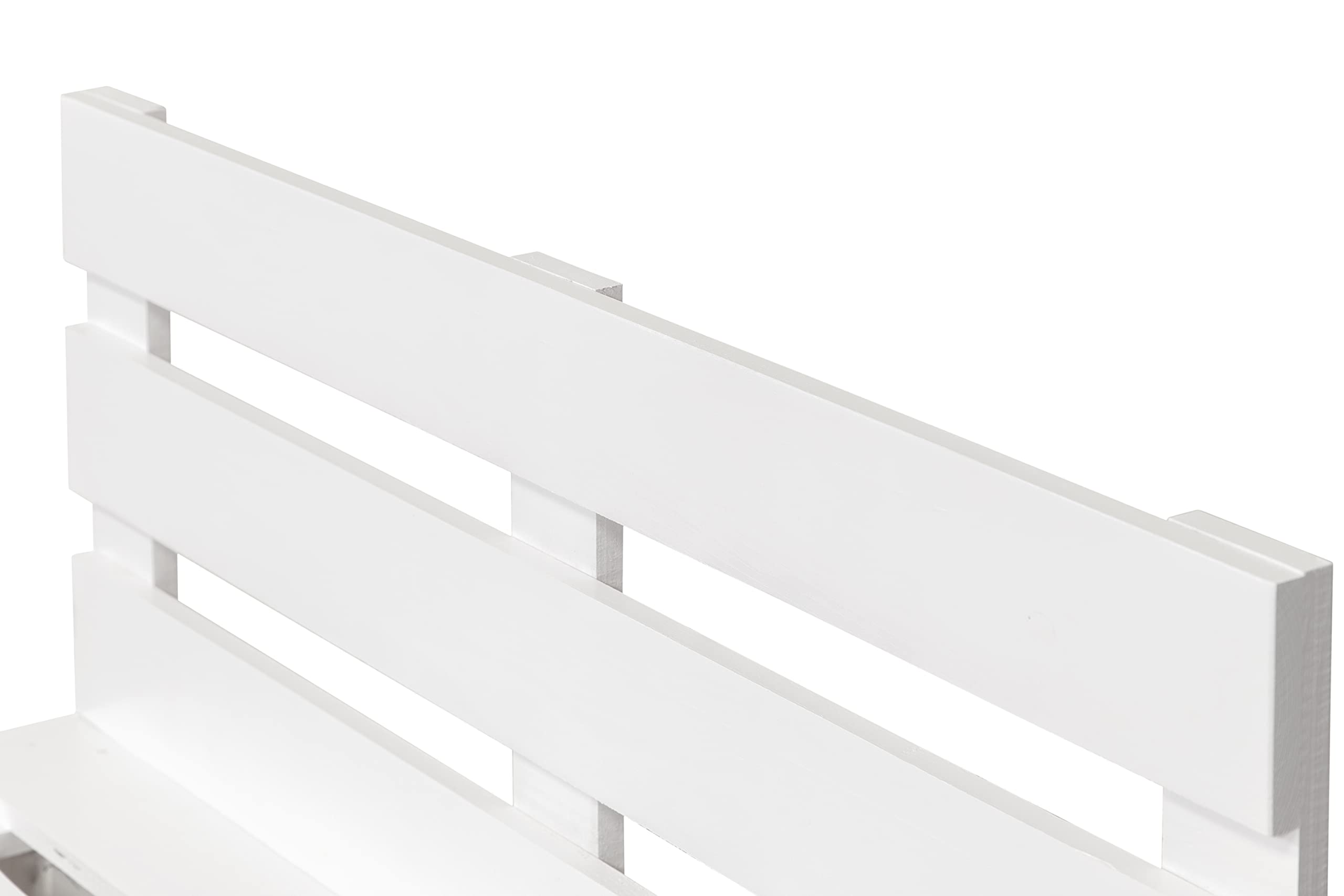 Divano di pallet levigata e piallata – per interni ed esterni poltrona/divano per patio (120 x 60 cm, bianco).
