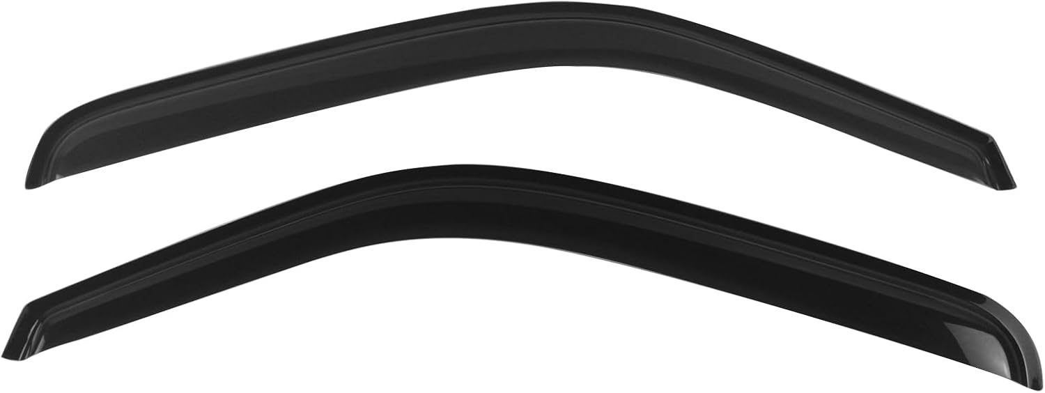 IKON MOTORSPORTS Tape On External Window Visor, Compatible with 1999-2007 Chevy Silverado & GMC Sierra Standard Cab, Tinted Acrylic Resistant Shield Cover Wind Sun Guard