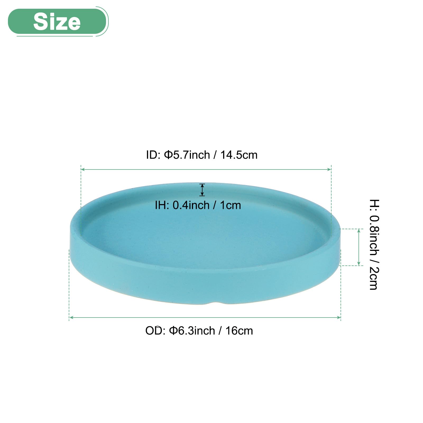 M METERXITY Ceramic Plant Saucer, 6.3 Inch 16cm Plant Water Catcher Tray - Image 2