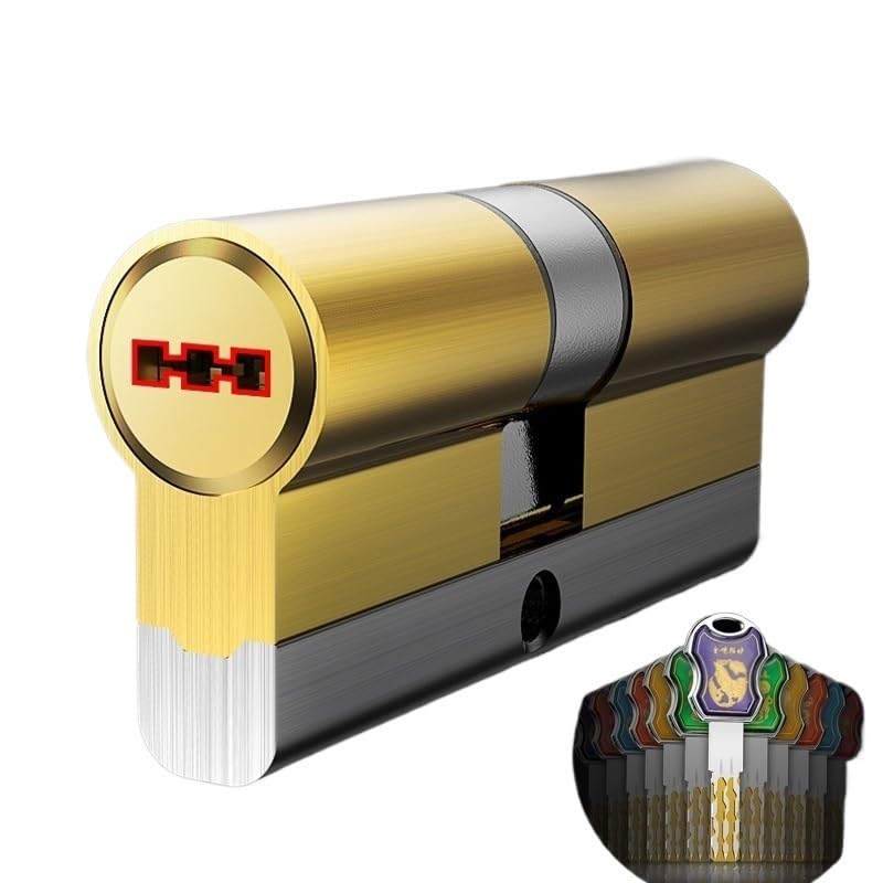Zamek cylindryczny, Zamek mosiężny klasy C, cylinder 54, 12 kluczy, podwójne frezowanie, 32 ścieżki, 8 gniazd, zabezpieczenie antywłamaniowe i techniczne(80mm 32.5mm 47.5mm)