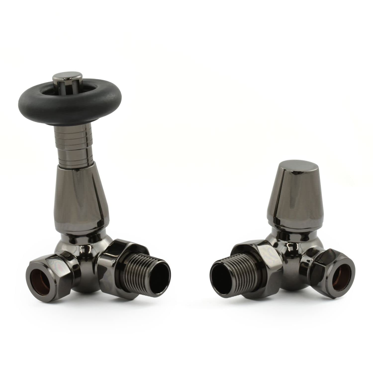 Hot Flow | Jordan Thermostatic Radiator Valve – Corner (Black Nickel)