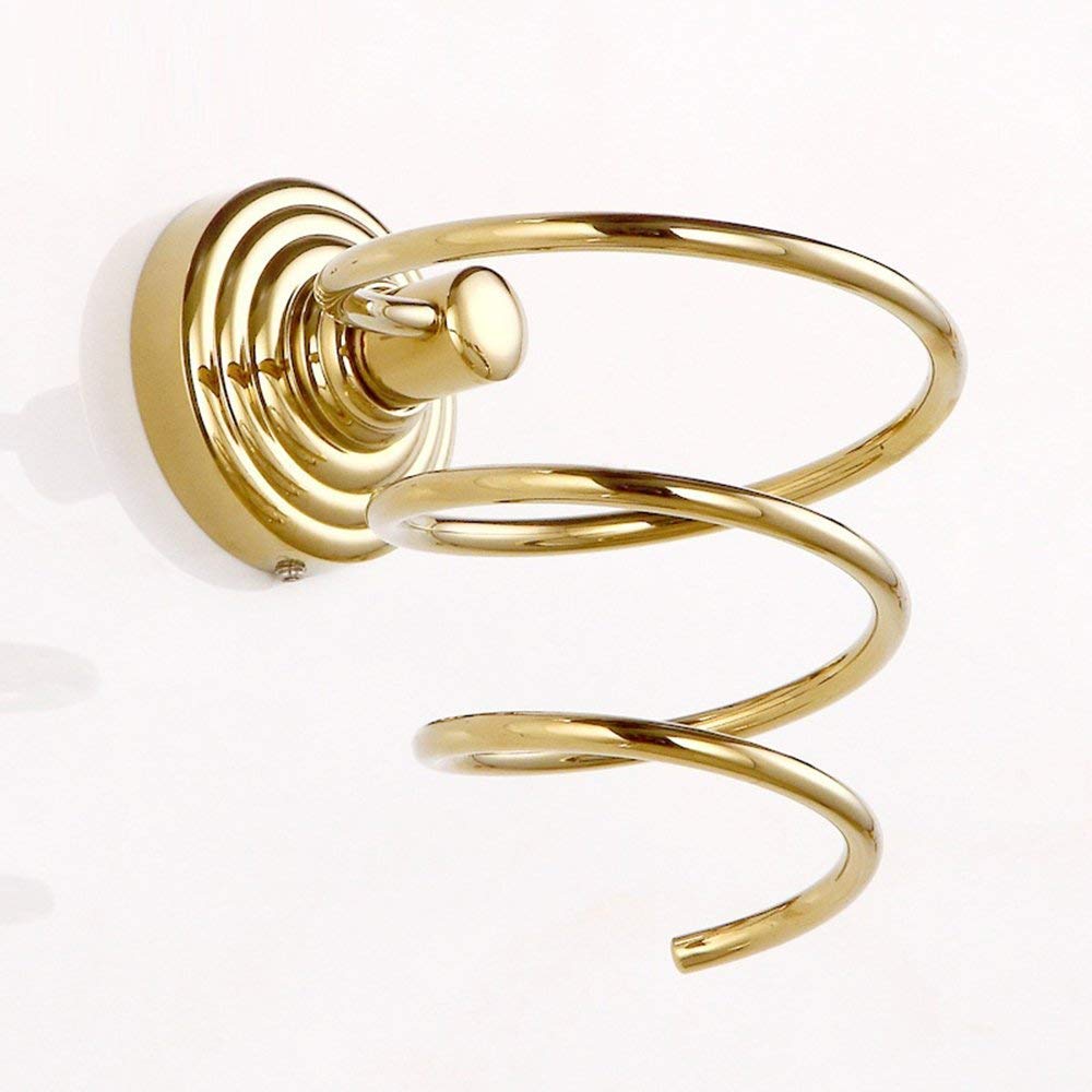 GZZ Pendentifs Haut de Gamme de matériel d'anti-Rouille d'électrodéposition de Salle de Bains européenne, Support en Spirale de sèche-Cheveux de Salon de Coiffure,A