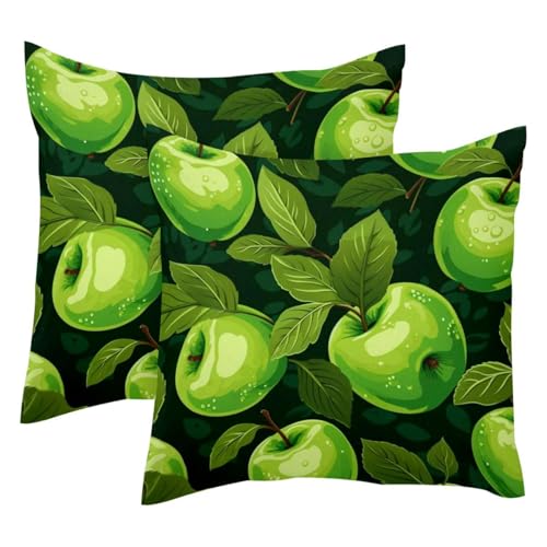 Housse de coussin velours 50x50 vert canapé moderne - 2