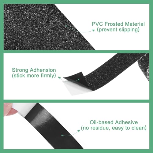 Image of M METERXITY 1-Pack Grip Tape, 0.8Inch x 16.4ft /20mm x 5m Anti Slip Traction Tape for Stair Steps /Indoor /Outdoor, Non Skid Adhesive Stair Tread Tape [Black]