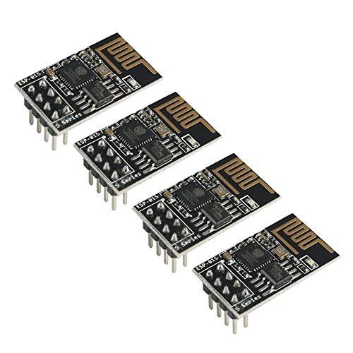 Makerfocus 4pcs ESP8266 Esp-01 Serial Wireless WiFi Transceiver Module Compatible with Arduino (ESP-01S)