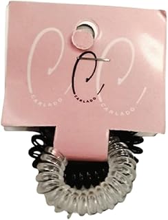 مجموعة توك شعر حلزونية لتثبيت مريح - أسود وأبيض