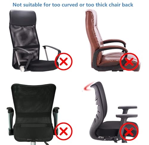 Office Chair Headrest Attachment Universal, Head Support Cushion For Any Desk Chair, Elastic Sponge Head Pillow For Ergonomic Executive Chair, Adjustable Height & Angle Upholstered, Chair Not Included #TOP3