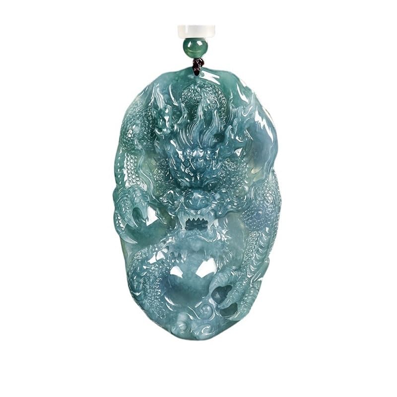 Pendentif dragon en jadéite au quotidien | Collier amulette homme spirituel