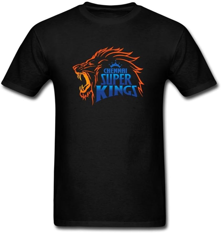 ZHENGXING Men's Chennai Super Kings Logo CSK T-Shirt S ColorName Short Sleeve