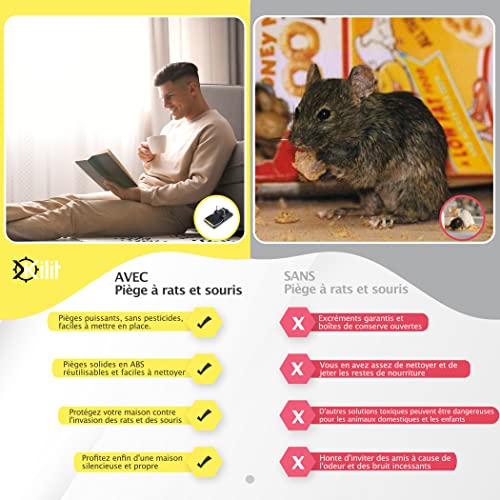 Piege a rat et souris professionnel reutilisable pour interieur et exterieur - 6