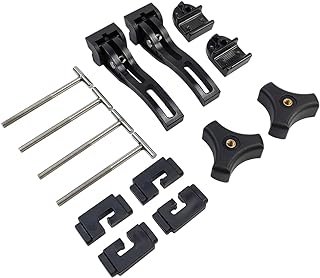 Truck Tonneau Cover Replacement Installation Accessory | Fit for Tri-fold & Quad-fold Truck Bed Cover Hard Folding or Soft Folding | Include T-bar (T-Bolt), Tonneau Cover Front Clamp, 2X Rear Clamp