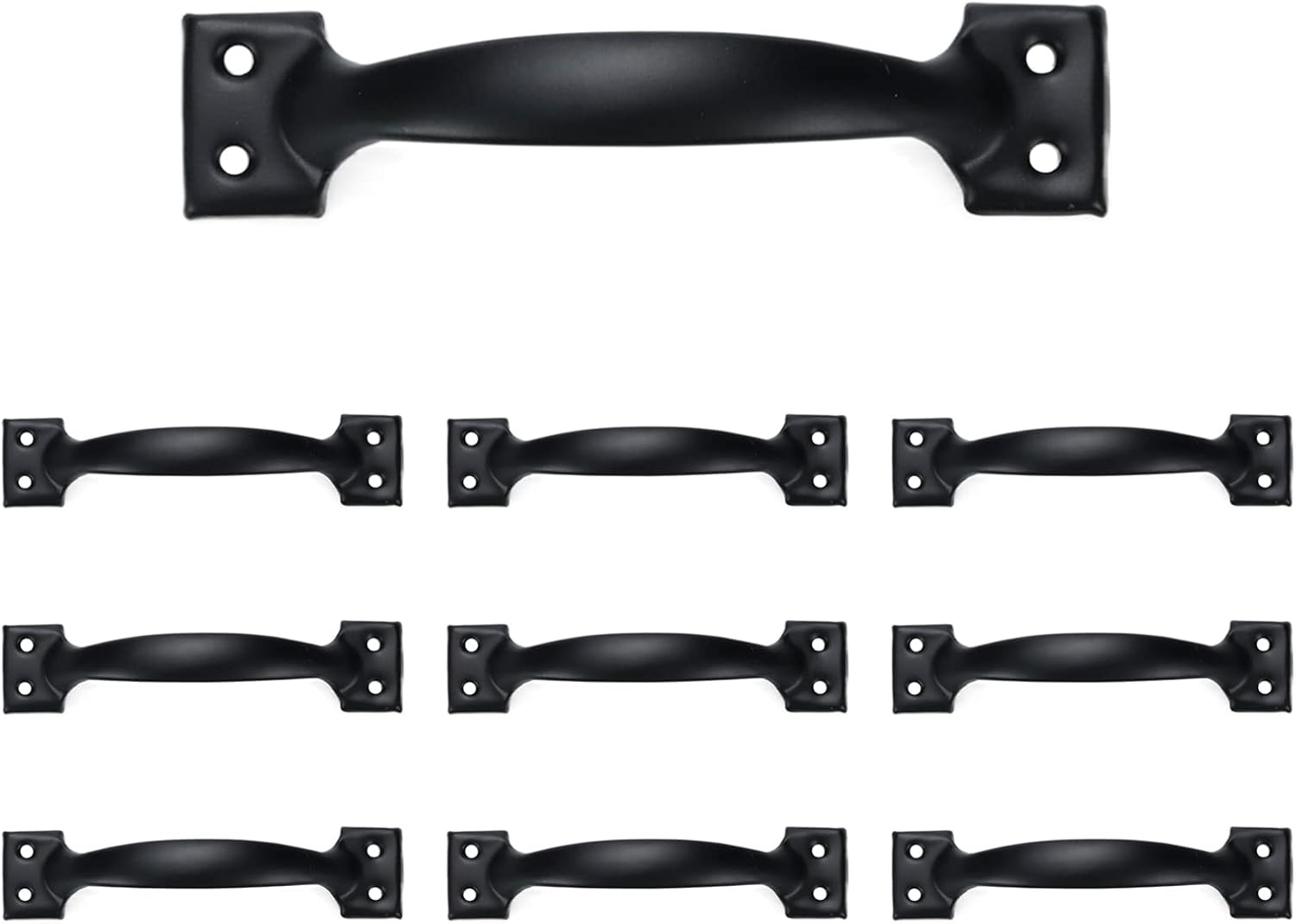 10Pcs 6 Inch Rustic Gate Handle Pulls Vintage Utility Door Pulls for Home Improvement, Barn Door Hardware with Screws,Bronze