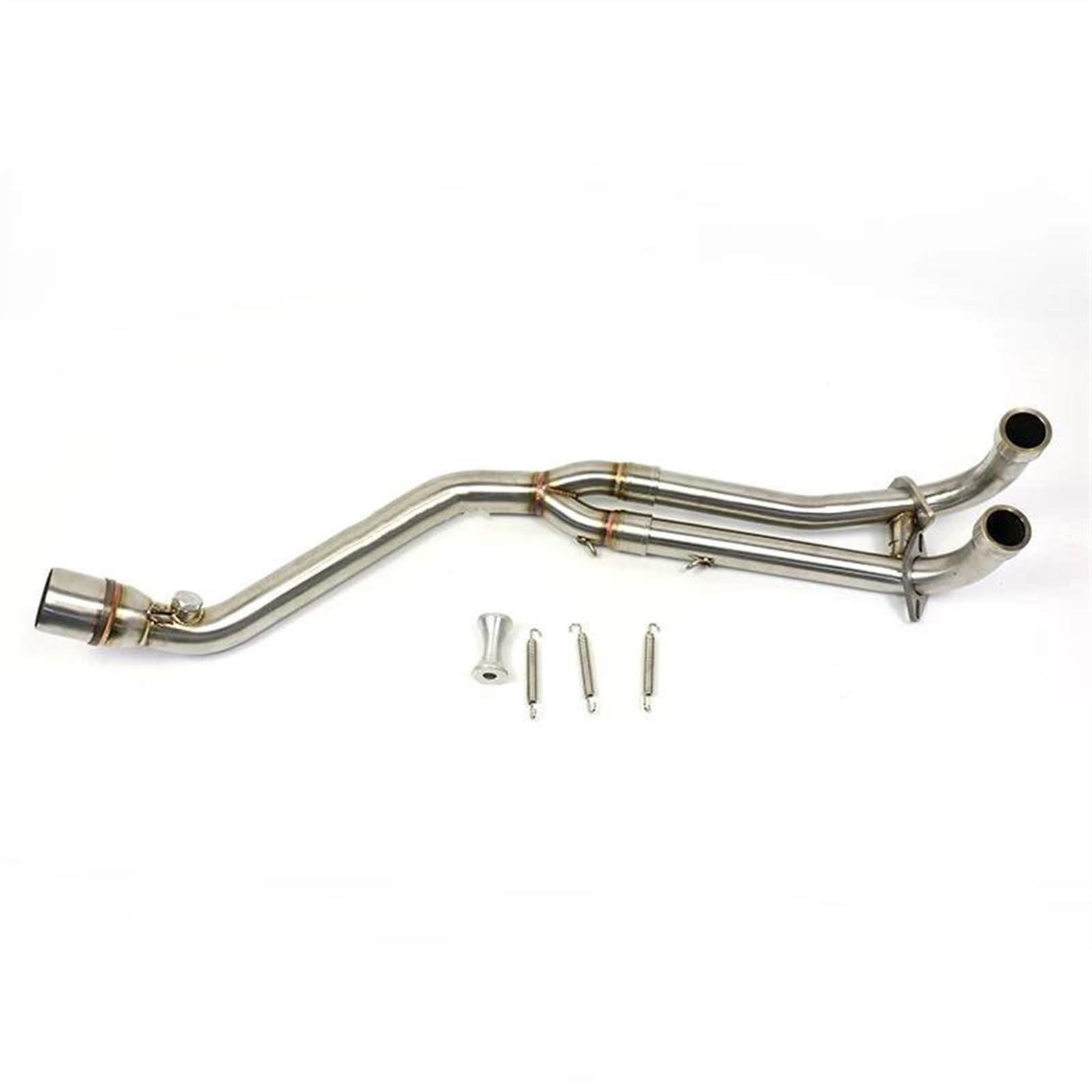Per TMAX530 TMAX500 T-MAX Tmax 500 530 2008-2017 Sistema Completo Di Scarico Per Motocicletta Tubo Collettore Slip On BLNETU(Argento)