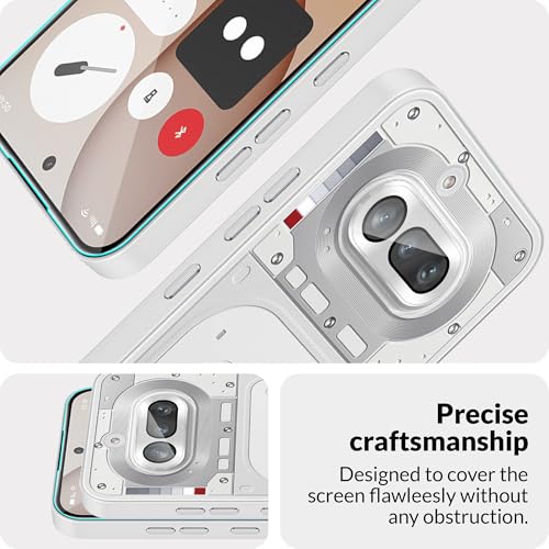 Image of FIRST MART Tempered Glass for Nothing Phone 4A 5G with Silver Camera Ring Guard & Installation Kit | HD Clear Edge-to-Edge Screen Protector, Scratch Resistant, Case-Friendly | Pack of 1