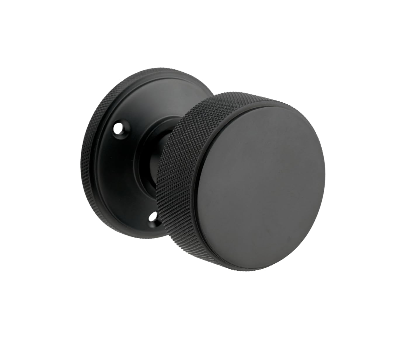 Designer Levers Kensington Knurled Mortice Door Knob Matt (Pair) In Brass Black