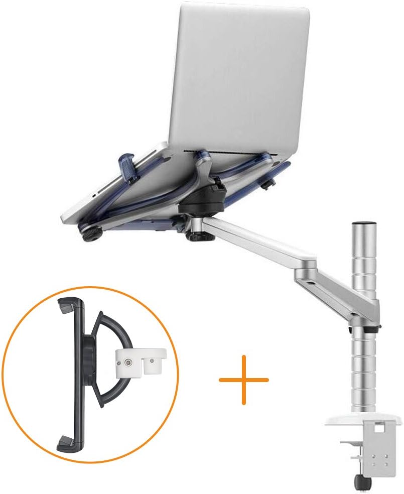 2 in 1 Notebook/Laptop Desk Stand Mount Arm Extension, Clamp Mounting Adjustable Holder/iPad Holder.