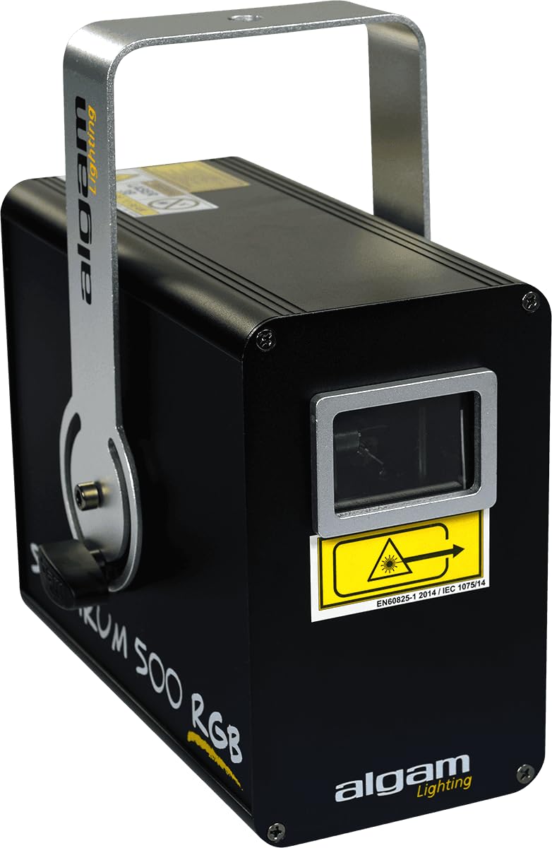 ALGAM LIGHTING - SPECTRUM 500 RGB -Laser d'animation multicolore 500mW RGB - Laser Class 3B - IP20-260 x 260 x 150 mm