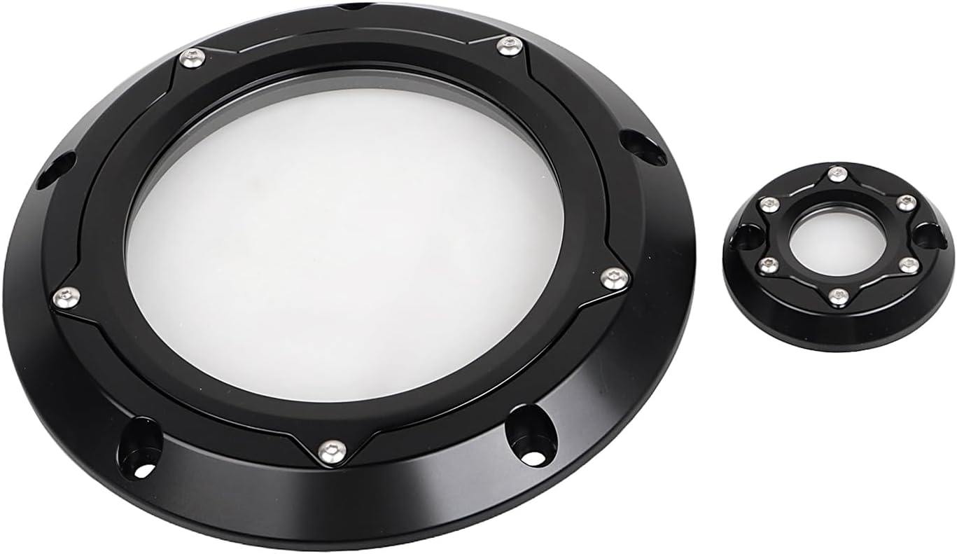 Black Clear Derby Timing Timer Cover Compatible with 2017-2023 Harley M8 Road King Road Glide Street Glide Electra Glide FLHR LTRX FLHX FLHTCU