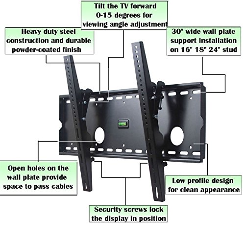 Videosecu Tilt Tv Wall Mount Bracket For 40 42 44 48 50 52 55 58 60 Inch Lcd Led Uhd Hdtv 3Ae #TOP1
