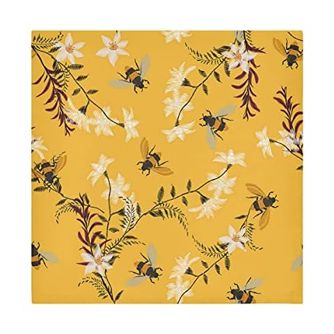 AUUXVA Bee Flower Pattern Cloth Napkins Set Cover