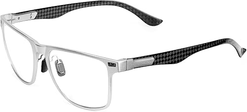 Lentes de fibra de carbono para hombre con bloqueo de luz azul que reducen la fatiga ocular, filtro de luz UV, lentes de computadora con lente