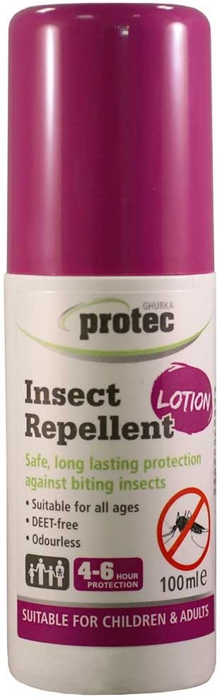 Protec Insect Repellent Lotion. Safe, Effective & DEET Free. by Gurkha Protec, UK.