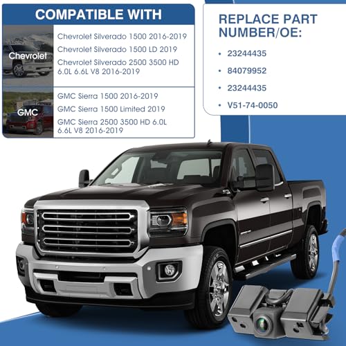 Image of Rear View Backup Reverse Camera Fit for Chevy Silverado Fit for GMC Sierra 1500 2500HD 3500HD 2016-2019 Parking Back Up Assist Camera Replace# 23244435