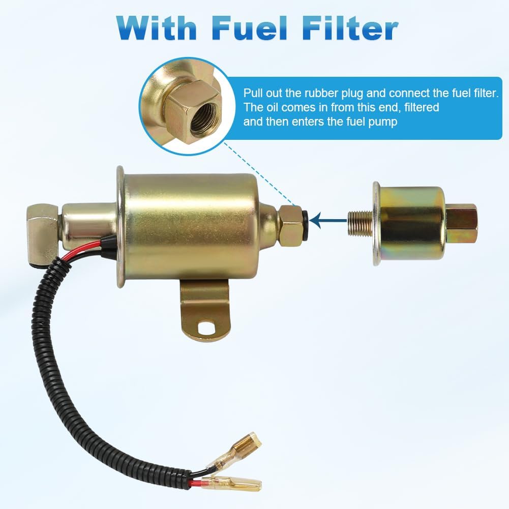WATERWICH Electric Fuel Pump Compatible with Onan 5500 Fuel Pump RV Cummins A047n929 A029F887 5.5KW Gas Generator Replacement for 149-2620 E11015