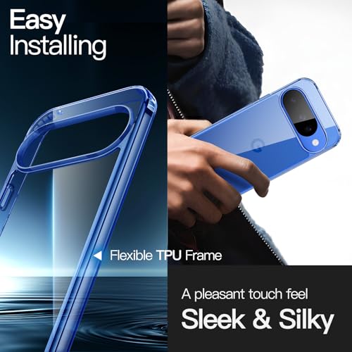 Image of JETech Cover Case for Google Pixel 10 /10 Pro 2025, Non-Yellowing Shockproof Bumper Protective Phone Cover, Anti-Scratch Hard PC Back (Indigo)