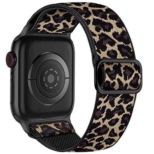 Lerobo Nylon Stretchy Solo Loop Apple Watch Band — Leopard, 38–42mm