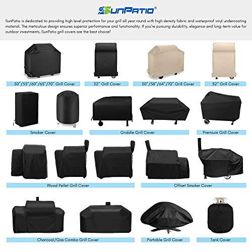 Sunpatio Electric Smoker Cover 30 Inch, Heavy Duty Waterproof Square Vertical Smoker Cover, Digital Smoker Bbq Grill Cover Compatible For Masterbuilt Char-Broil Pit Boss Smoker Etc, 18"W X 17"D X 33"H #TOP7