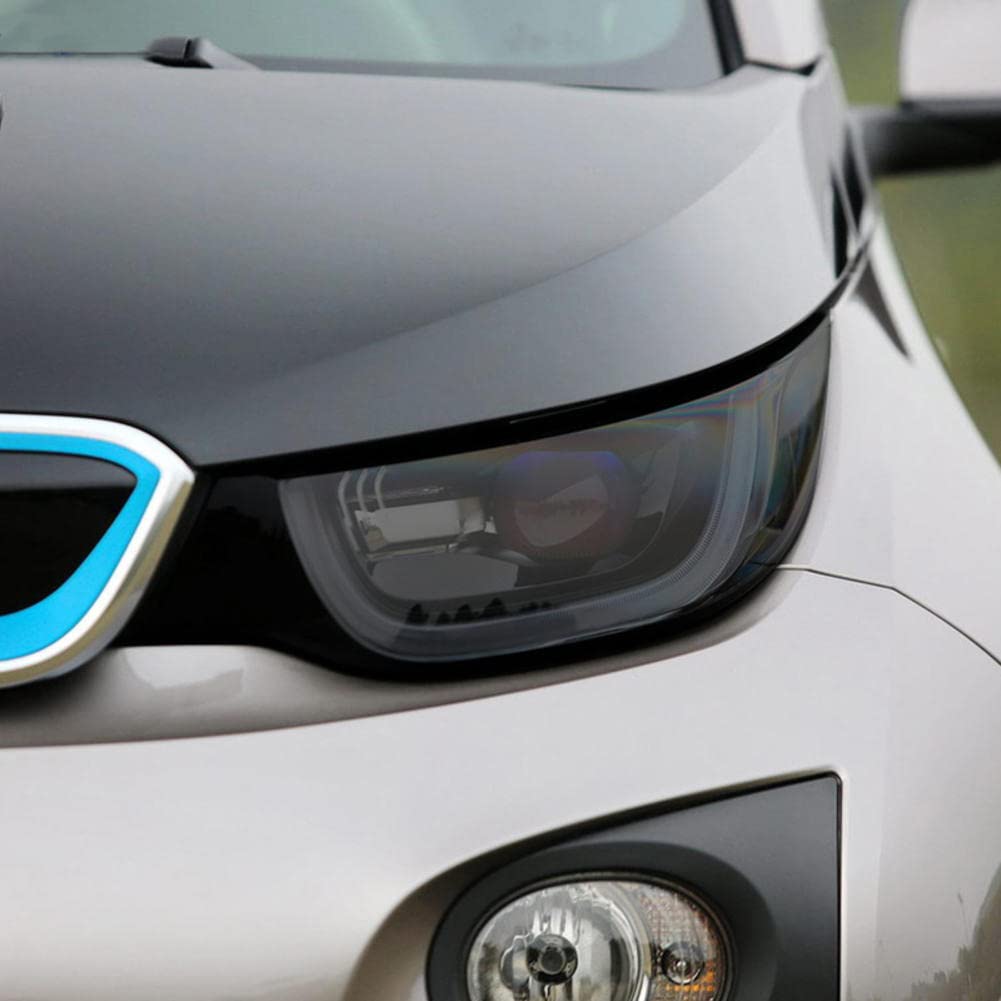 2 Pezzi Auto Faro Tinta Nero Pellicola Protettiva Vinile Protezione Adesivo TPU Trasparente, per BMW i3 2013-2020 Accessori