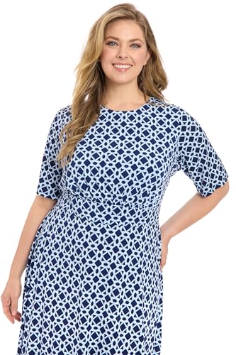Image of London Times Women's Dresses Inset Waist Midi Dress Career Office Occasion Guest of