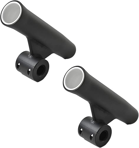 Marine City Soporte ajustable para caña de pescar ajustable con acabado anodizado negro con acabado de aluminio para soldadura, vinilo blanco