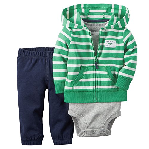 Carter's baby-boys 3-piece Striped Cardigan Set