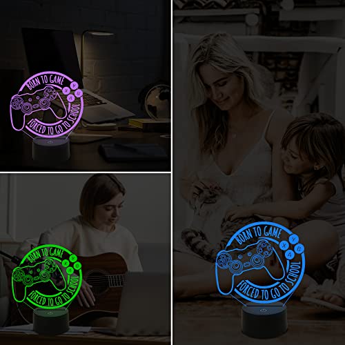 Anywin Game Night Light, Game Lamp For Kids, Game Console Night Light Gift, Christmas Holiday Birthday Gifts For Boys Boyfriend Him,Born To Game Forced To Go To School Lamp #TOP5