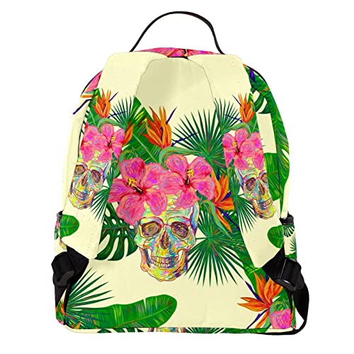 Mochila de calaveras con estampado multicolor resistente y ligera 2