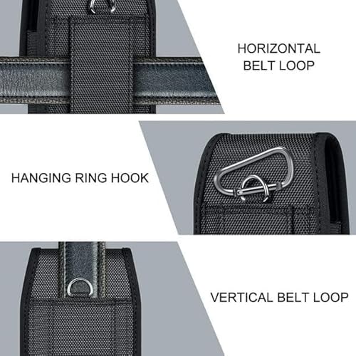 Galaxy Wireless FBA-NYLON-GOFLIP Universal Flip Phone Case, Leather Vertical Pouch For Tcl Flip Pro, Alcatel Go Flip 4, Go Flip V, Myflip, Cingular Flip 2, Nokia 2720V, Iris Flip & More thumb #1