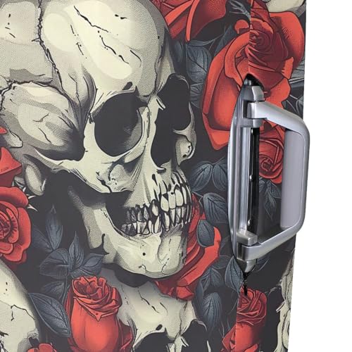 xigua Vintage Goth Skeletons Luggage Cover, High Stretch Fabric Zipper Closing Suitcase Protector Washable Travel Suitcase Cover Fits for 18-20 Inch Luggage 7