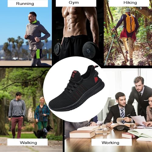 Image of Mens Slip On Walking Shoes Lightweight Breathable Non Slip Running Comfortable Gym Tennis Athletic Fashion Sneakers Men