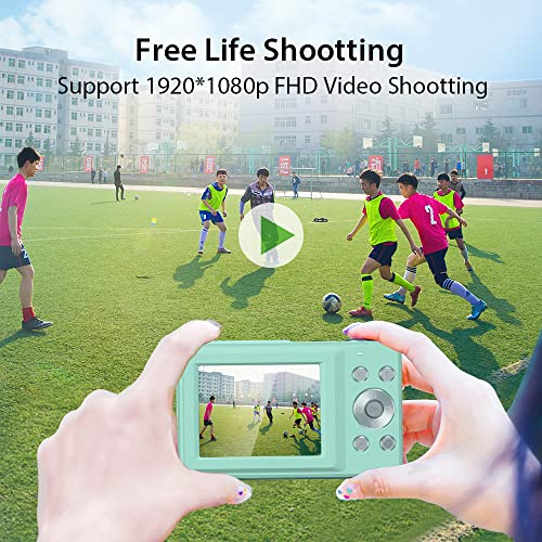 Cámara digital Andoer para niños con 1080P y 32GB Descripción: Cámara Andoer ideal para niños, incluye 2 pilas recargables, tarjeta de memoria de 32 GB, grabación en 1080P, zoom digital de 16X, antivibración y enfoque automático. Perfecta para vacaciones y uso diario. - Fernando Cortés