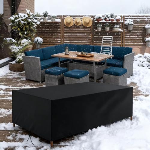 AUWUUA Abdeckung Gartenmöbel Winterfest 420x150x80cm/LxWxH 420D...