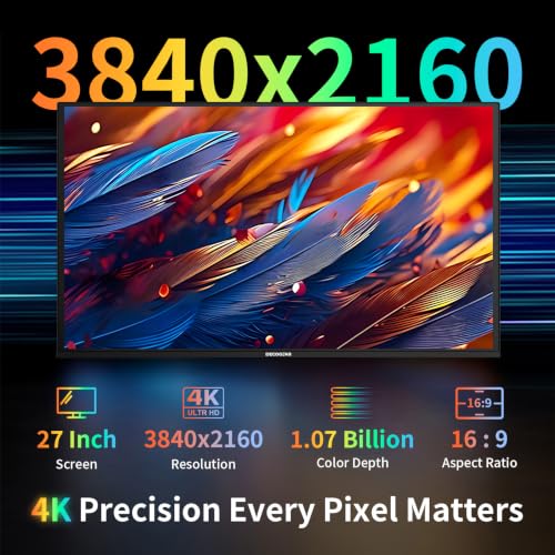 Image of Deco Gear 27 inch 4K UHD QD-OLED Gaming Monitor, 240Hz, 0.03ms GTG, 3840x2160